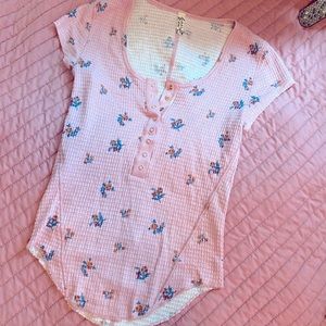 Free People One of The Girls short sleeve Henley